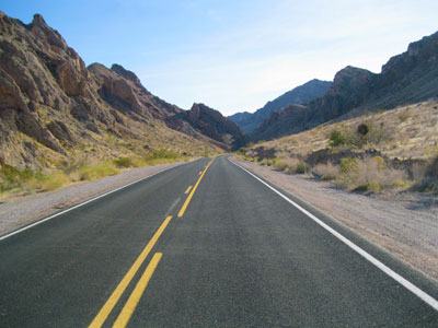road through the valley of fire